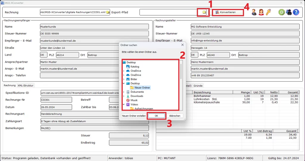 Eingehängte Dateien extrahieren